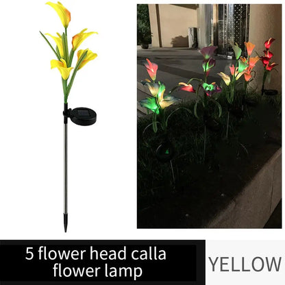 LED Solar Light Calla Lily Lantern Garden Lawn Landscape -laajennusvalaistus ruohopolun kadun koristeelle