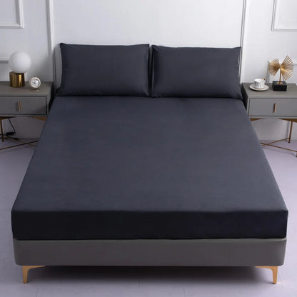 100% Waterproof Fitted Sheets Or Pillowcase Mattress Protector Bed Cover Elastic Band Solid Single Double Bedspread Queen Size