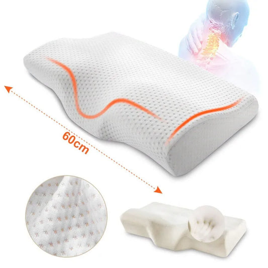 Memory Foam Bed Orthopedisk putehalsbeskyttelse Slow rebound Memory Pillow Butterfly Formet helse Cervical Neck