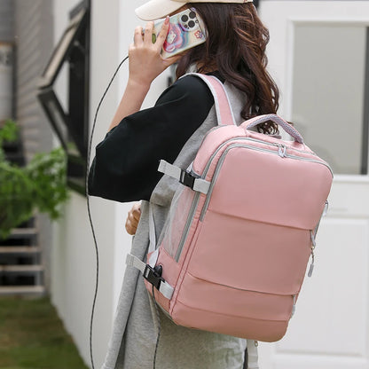 Donne viaggiano zaino repellente per il repellente daypack adolescenti ragazze usb ricarica laptop school con scarpe con cinturino per bagagli borsa xa337c