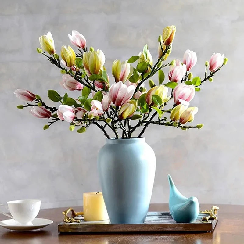 Künstliche Blumen Simulation Magnolia Zweig für Wohnzimmer Dekoration