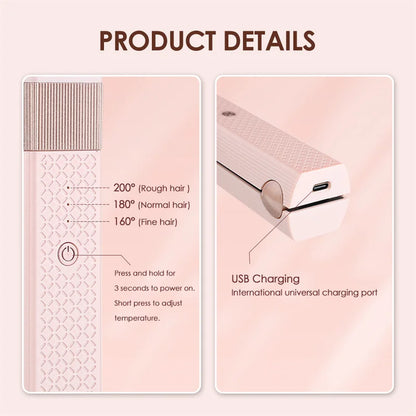 USB nabíjanie vlasov a natáčanie salón Mini ploché železné vlasy Styling Styling Tools