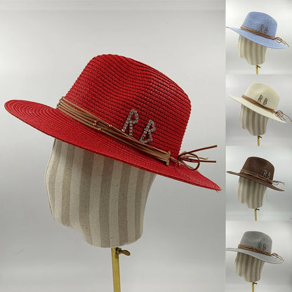 2023 RB Rhinestone Straw Hat