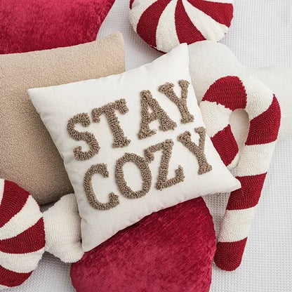 Christmas Crutches Christmas Candy Cushions Festival Heteromorphic Decorative Pillows for Sofa Christmas Decorations 2024
