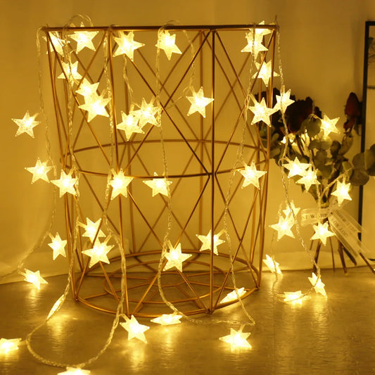 Dritat LED Dritat në natyrë Zinxhirin e yjeve Dritat e dritave Garland Dritat Llambë Fairy Fairy Party Home Home Dasma Kopshti i Krishtlindjeve dekor Krishtlindjesh