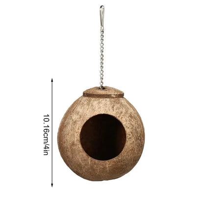 Kokose Hide Bird Nest Bird House z drabiną wspinaczkową naturalną kryjówkę na papugę papugi papugi uparki gołębi
