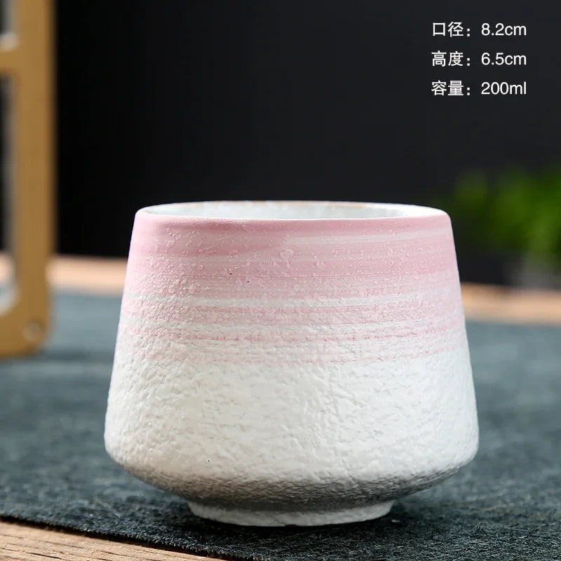 Ceramic Cup Vintage Coarse Pottery Coffee Cup Household drinking single cup cooking tea cups around the stove