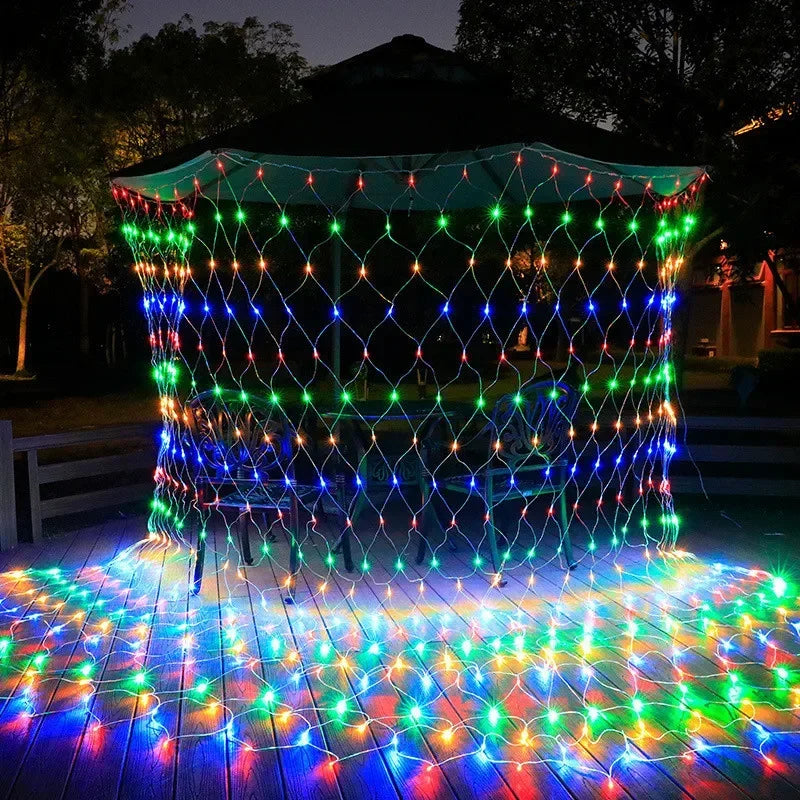 Wtyczka słoneczna lub UE 3*2M LED LIDE LIGET NET Outdoor Net siatkowe lampy warstwa drzewa Light