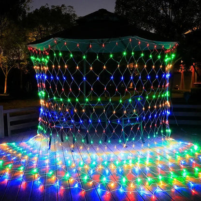 Wtyczka słoneczna lub UE 3*2M LED LIDE LIGET NET Outdoor Net siatkowe lampy warstwa drzewa Light