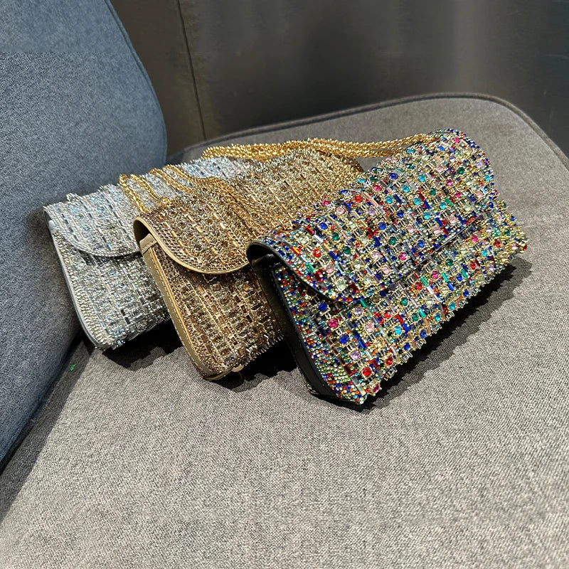 Jiomay Nouveau design Fashion Rhingestone Purse Designer de luxe Dacs à main élégants et polyvalents pour femmes