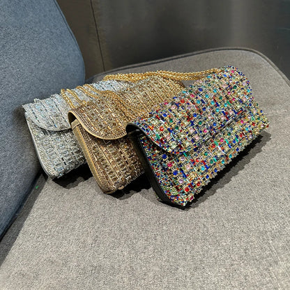 Jiomay Nouveau design Fashion Rhingestone Purse Designer de luxe Dacs à main élégants et polyvalents pour femmes