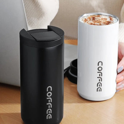 400ML Stainless Steel Coffee Thermos Bottle Thermal Mug Leakproof Car Vacuum Flasks Coffee Cup Travel Portable Insulated Bottles