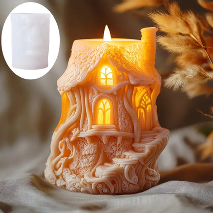 DIY Castle shaped Candle Silicone Mold House Candle Mould European style Villa Dome House Castle Resin Concrete Gypsum Molds