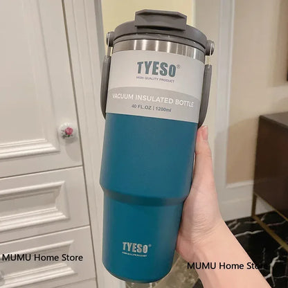 Tyeso Stainless Steel Coffee Cup Cold And Hot Double-layer Insulated Cup Tumbler Thermo Water Bottle Car Travel Mug Vacuum Flask