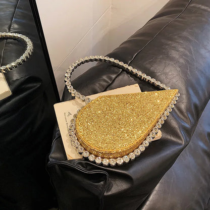 Xiyuan diamant rozë rozë e kuqe e kuqe e kuqe e zezë mbrëmje baganta baganta projektuesi i grave rhinestones rhinestones mini totes festa dasmash