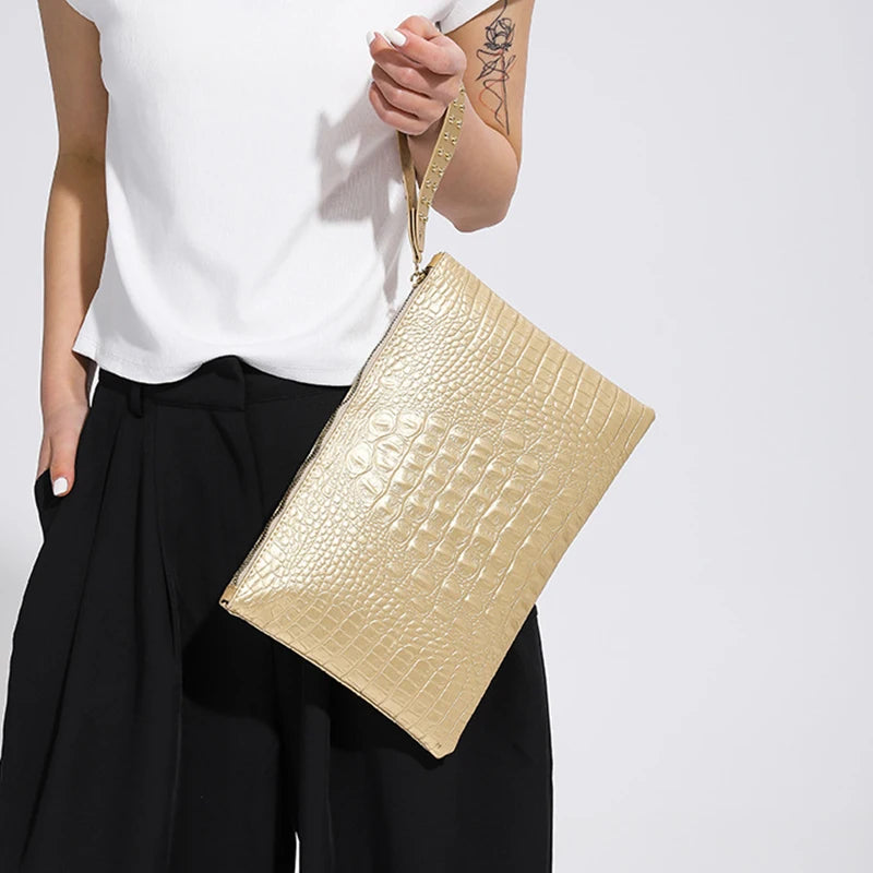 Mode luxe handtassen dames tas pu lederen koppeling dames avond envelop tas vrouwelijke dag koppels klutsen portemonnee draagbare polsbandas tas