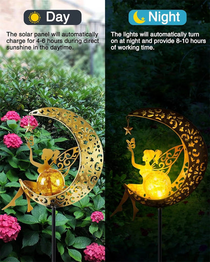 Lâmpada de fada da lua solar