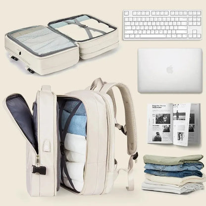 Rucsac de călătorie Likros pentru femei extensibile săptămânale de drumeție rucsac laptop cu port USB Port mare impermeabil 40L rucsac pentru bărbați pentru bărbați