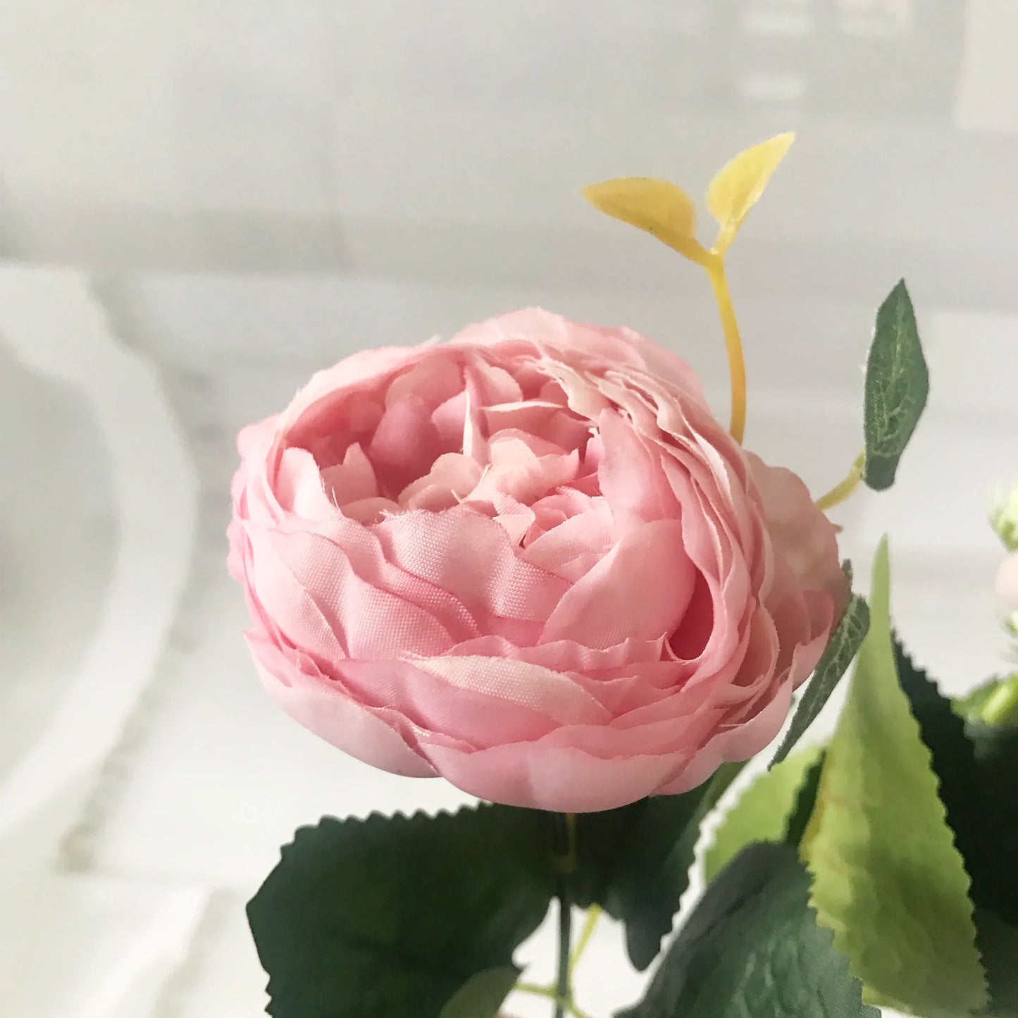 30 cm trëndafili trëndafili mëndafshi me mëndafshi, lulet artificiale