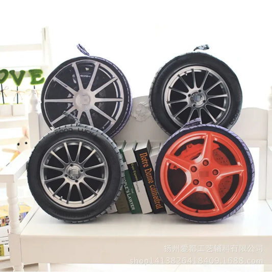 1pc 38cm 3D personaliser bilhjuldekk Puteplysjpute / Simuler dekkputeputer Pollow Pute med fylling