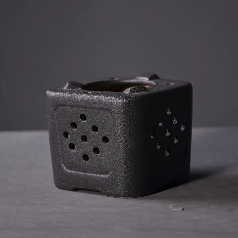 black crockery ceramic kyusu teapot chinese tea pot drinkware 500ml