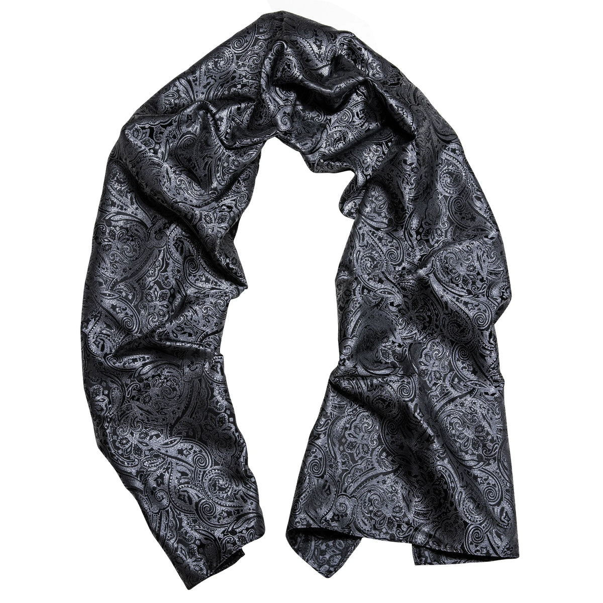 Divat selyem sál luxus band tervező férfiak nők fekete paisley kovácsolás bandanna flulard hangtompító pashmina barry. Wang A-1022