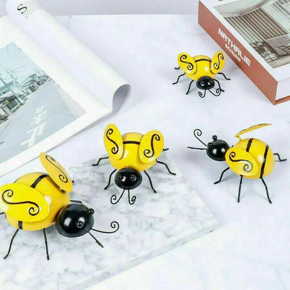 1/4pc set dekoracyjne metalowe figurki pszczoły Art Home Dekoration