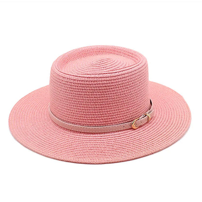 2022 leto nový štýl Slaw Hats Outdoor Sunshade Wide Brim Flat Top Fedora Klobúky pre ženy a mužov Fedora Slaw Caps