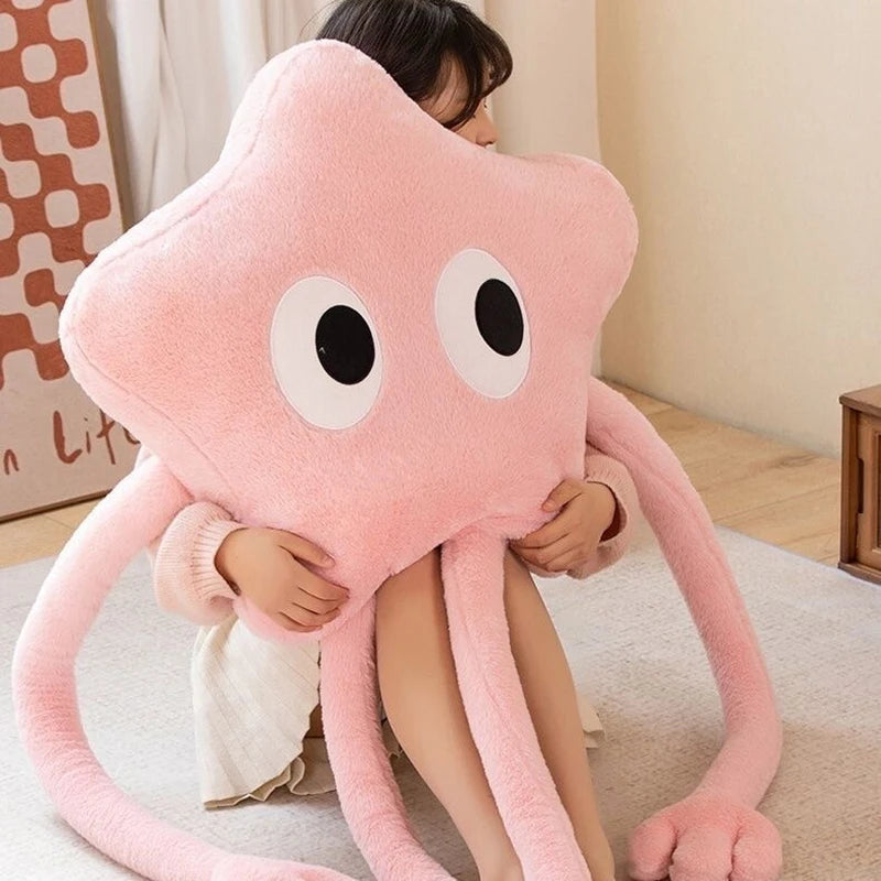 Gambe gigantesche giganti lunghe stelle pentagons a strisce cuscinetto kawaii rosa blossom peluche peluche plini panotili cuscino ornamenti fotografici