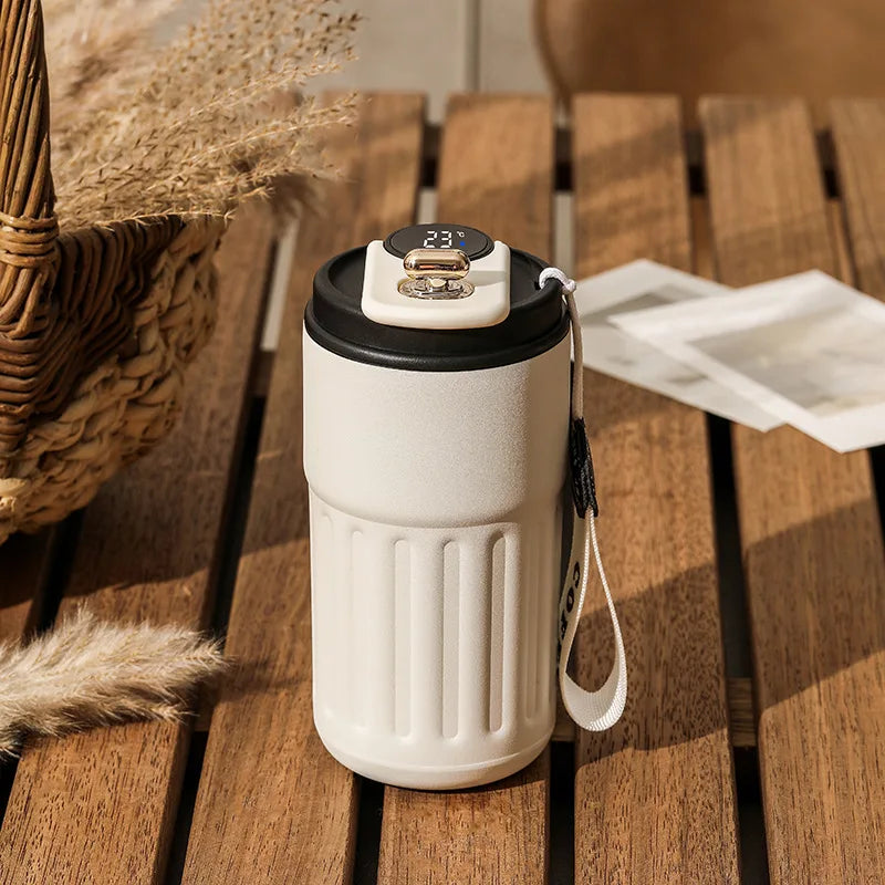 450ml Thermos Bottle Smart Display Temperature 316 Stainless Steel Vacuum Cup Office Coffee Cup Business Portable Thermal Mug