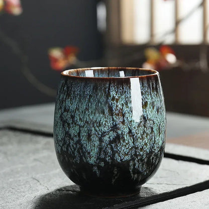 1pcs Kiln Change China Ceramic Tea Cup Porcelain Kung Fu Cups set Pottery Personal Single Drinkware Wholesale Household