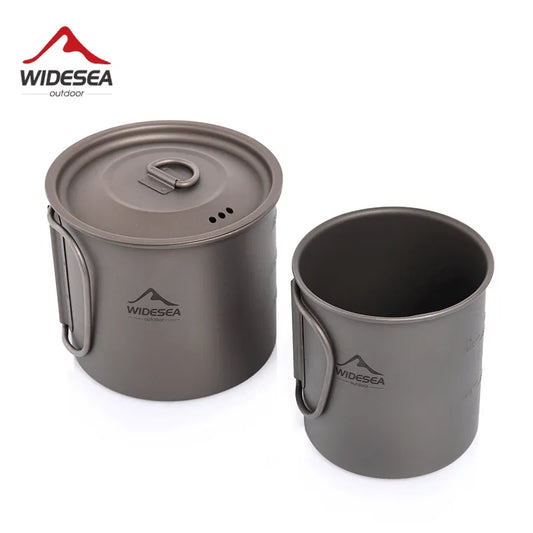 Widesea Camping Turi Titanium Kupa Turistike Tabela Tabela Tabela Tabela Tabela Picnic Engjesi të Outdoor Kuzhinë Udhëtimi Vendosni Gatimin e Gatimit të Gatimit
