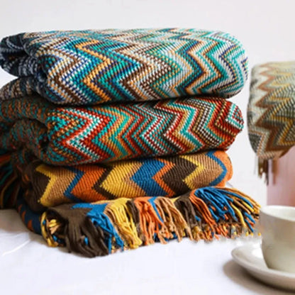 Boho postel Plaid Deka Geometrie Aztec Baja přikrývky Etnická pohovka obálky Slipcover Decor Hous visí tapiserie koberec Cobertor