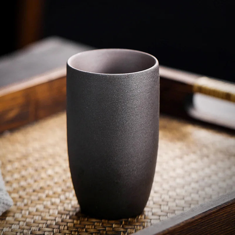 230ML Japanese Retro Coffee Cups Ceramic Household Coffee Mug Vintage Creative Water Tea Cup Restaurant Office Drinkware