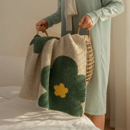 Coperte kawaii coreane Decorazione moquette Corsivo fiore divano camera da letto per leisure Office singolo divano divano coperta coperte coperte