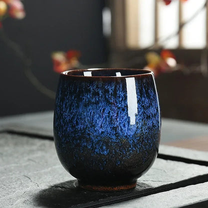 1pcs Kiln Change China Ceramic Tea Cup Porcelain Kung Fu Cups set Pottery Personal Single Drinkware Wholesale Household