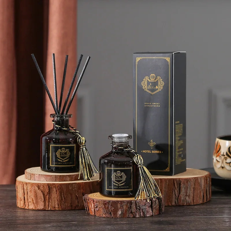 50 ml Ensembles de diffuseurs d'huile d'arôme Hilton avec des bâtons naturels pour le salon Air Fres