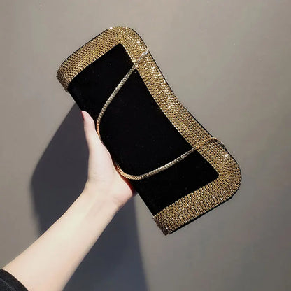 Yoreai kvinner perler vesken kvinnelig clutch design merkevare luksuriøse skuldervesker festhåndvesker fløyel skinnende hobo-bag messenger bag