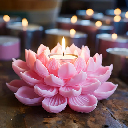 3D -Lotus -Form -Kerze Silikonform Lotus Kuchen Schokolade Silikonform Blume Peony Kerzenform Harzformen Home Dekoration