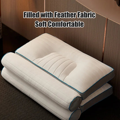 Oreiller anti-traction Protection du sommeil à la maison Spine cervicale Spine Cylindrical Sangué + Feuille de latex + Plume Ultra-Fine Oreiller unique