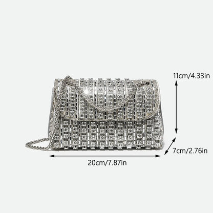 Jiomay Nouveau design Fashion Rhingestone Purse Designer de luxe Dacs à main élégants et polyvalents pour femmes