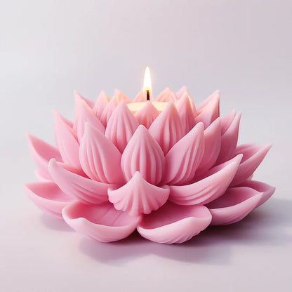 3D -Lotus -Form -Kerze Silikonform Lotus Kuchen Schokolade Silikonform Blume Peony Kerzenform Harzformen Home Dekoration