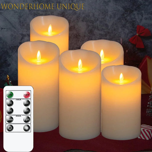 Flameless led kaarsen met afstandsbediening en timer batterij bediende flikkerende kaars voor thuisfeest bruiloft kerstdecor
