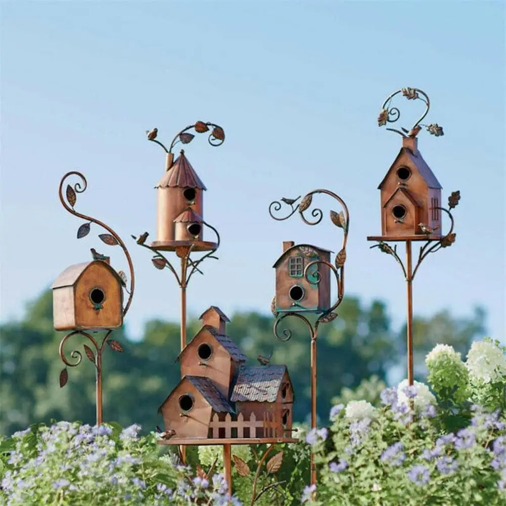 Metal Bird Nest Pigeon Parrot House Rustic Bird Hous