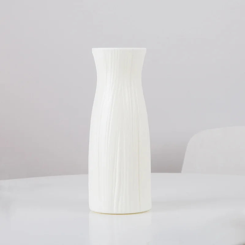 Morandi Plastic Vase Living Room Decoration Ornaments Modern Origami Plastic Vases for Flower Arrangements Home Decoration