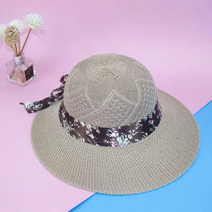 Holiday Brindable Breathable Fisherman Hats Women Girls Protection UV Mulheres Sun Hat Hat Brim Straw Hats Capace de praia