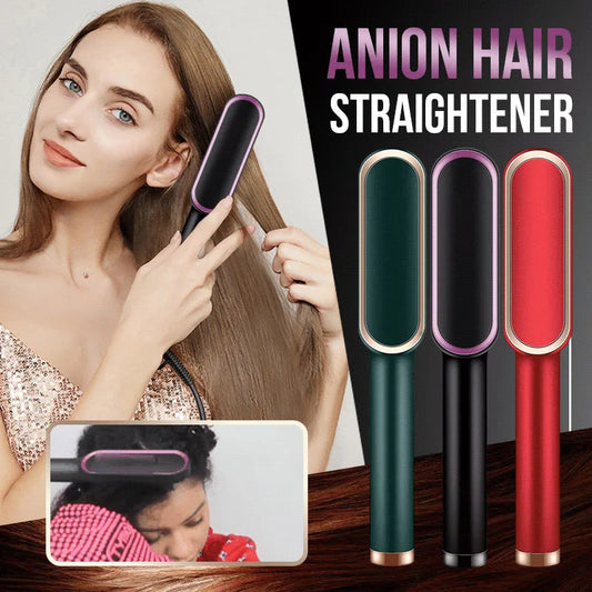 1PC Multifunkční a kudrnaté duální účel narovnání vlasů APS PP Elektrická curling Iron Ion Ion Cimb Brush hřeben