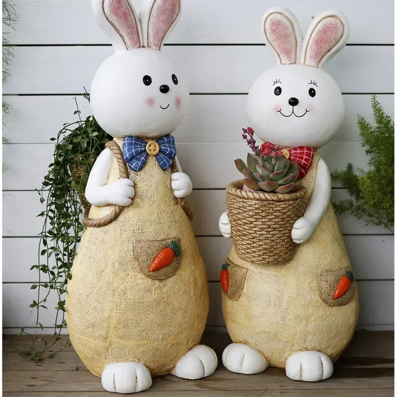 Binnenplaats decoratie bloem potten schattig konijn succesnt pot outdoor dierenstandaard voor bloemen prachtige praktische tuinpotten