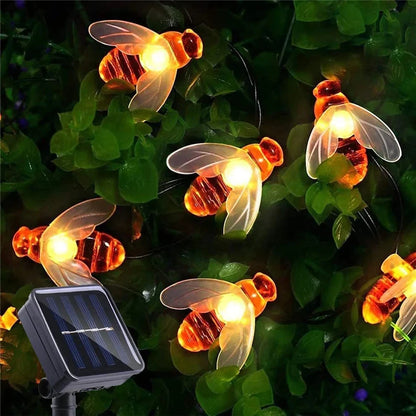 Solar String Light 20 LED LED ABELHA ABELA LIMPO LIMPELANTE CASE CASA PATIO PATIO DE FESTO DE NATAL TREE