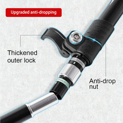 Trekking Stick 5-sektion Teleskopisk foldning Trekking Poles Udendørs camping Ultralette bærbare sammenfoldelige vandrende vandrestok